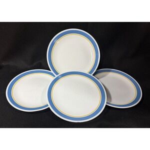 CORELLE COLONIAL BLUE 10 1/4" DINNER PLATES Set Of 4 VTG